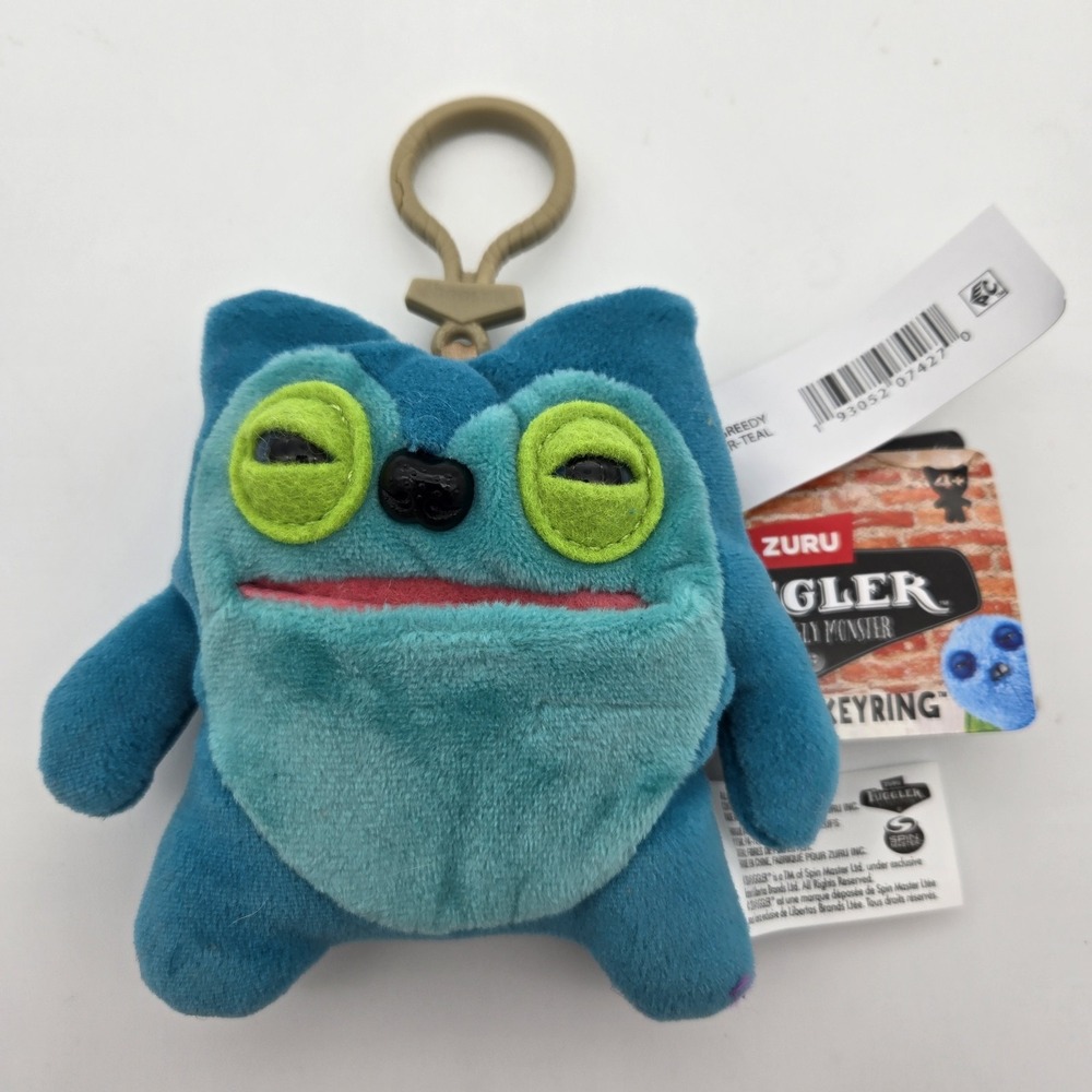 Fuggler Plush‎ Clip-On Keyring Greedy Grinner 4" Funny Ugly Monster Toy